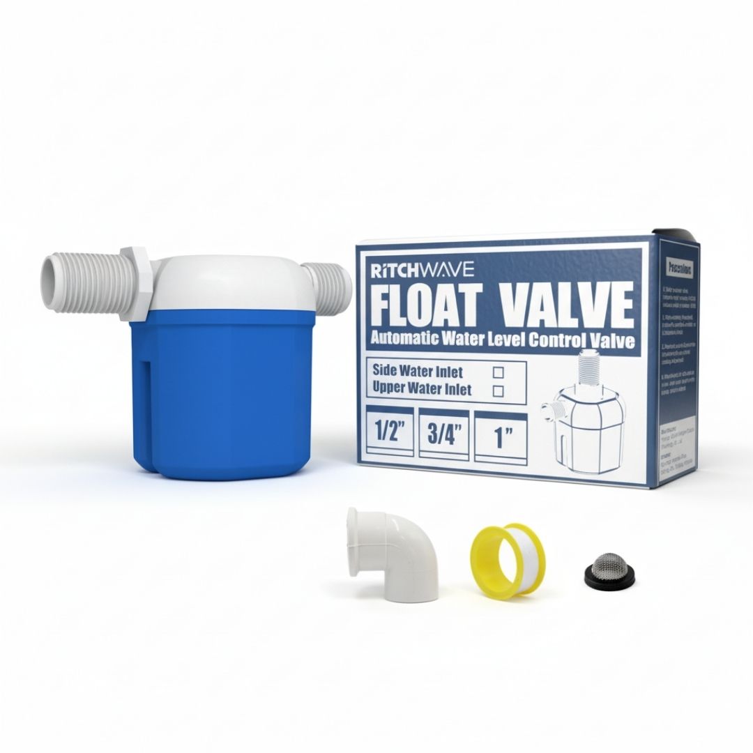 Válvula de control automático de nivel de agua - Entrada lateral de 1/2"