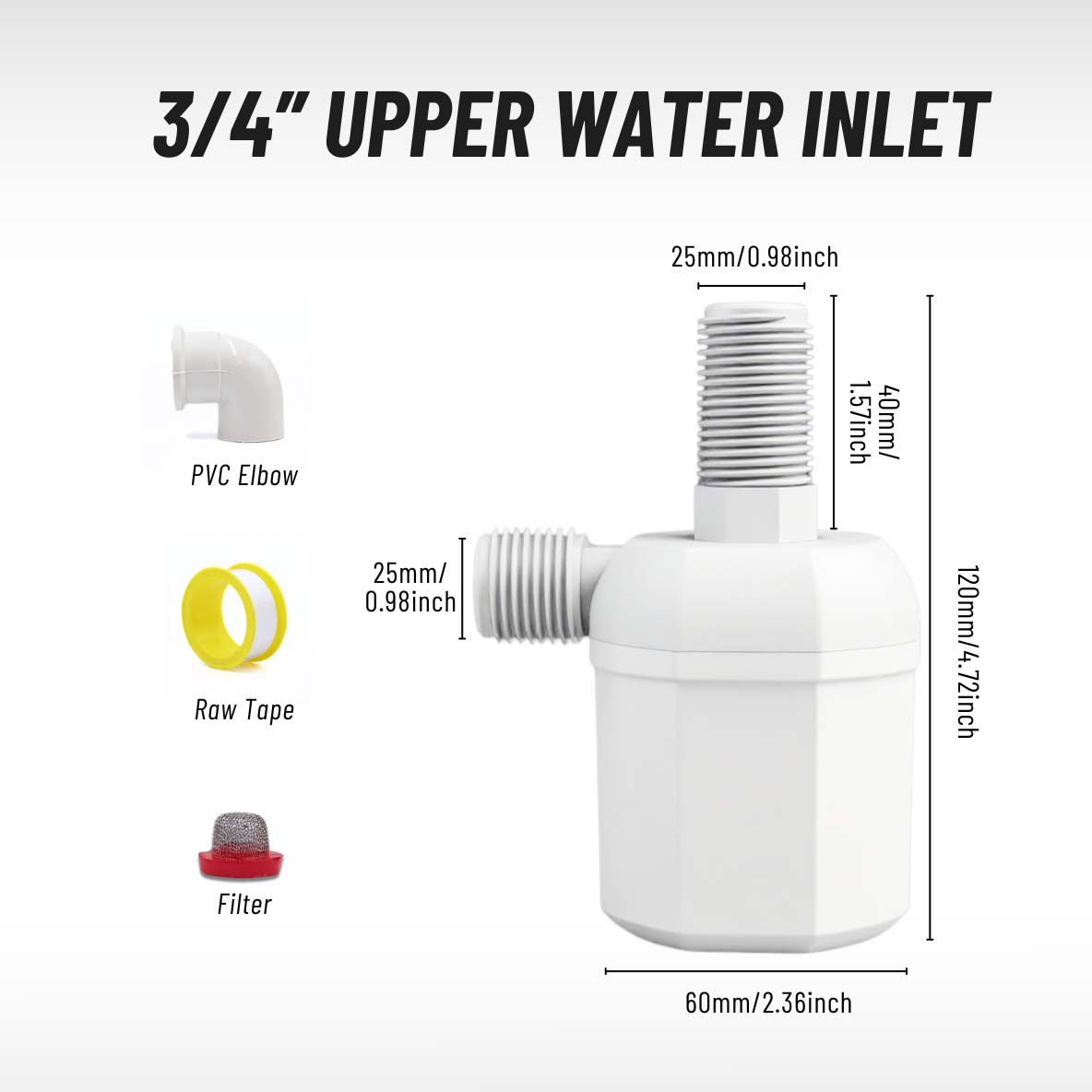Automatic water level control valve