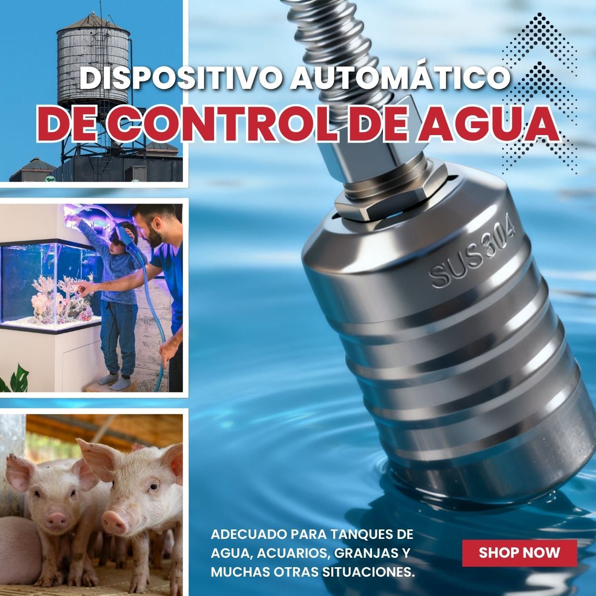 Válvula de flotador de acero inoxidable 304