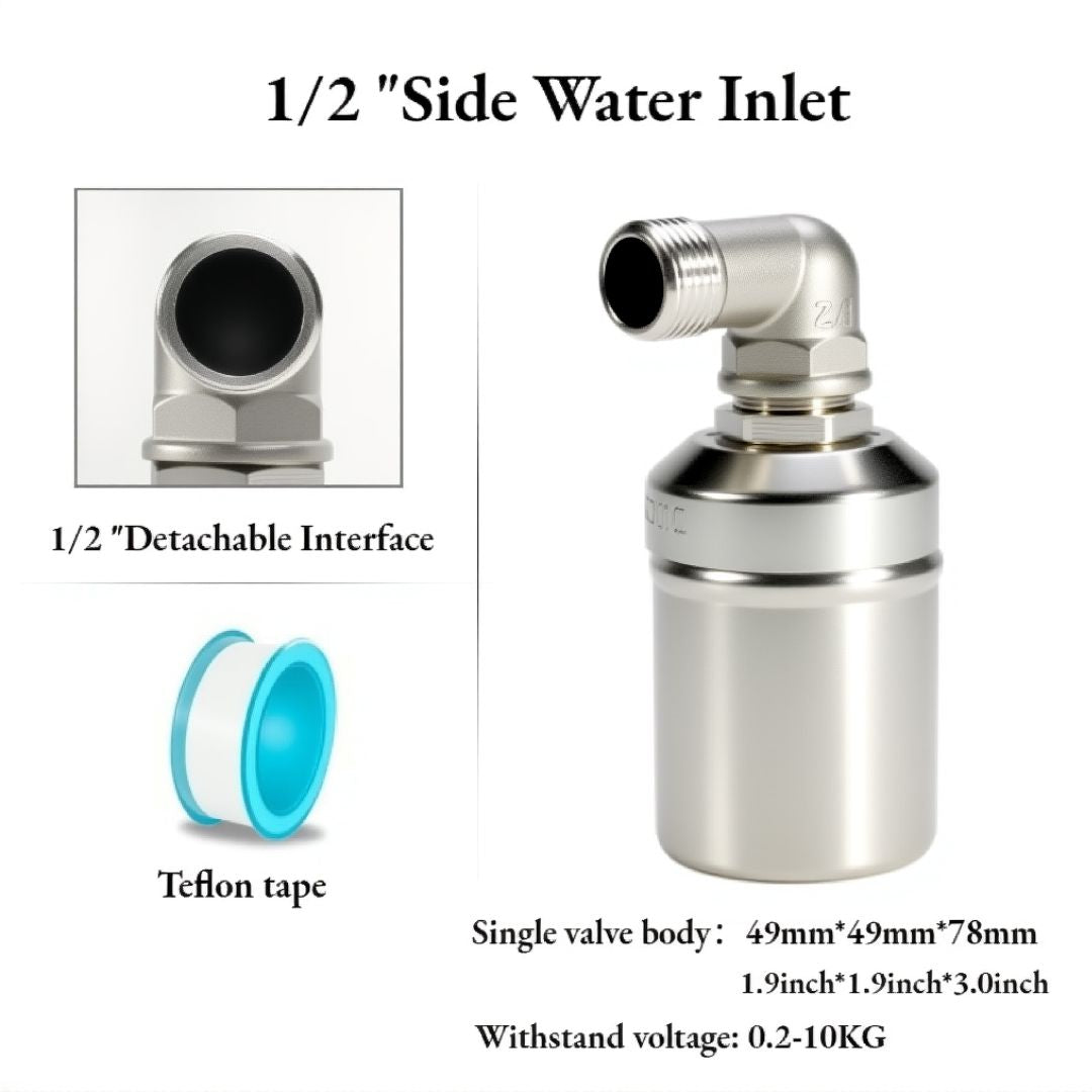 304 Stainless Steel Float Valve - Non-Electric Water Level Controller for Tanks, Cisterns & Troughs (Available in 1/2", 3/4", 1")